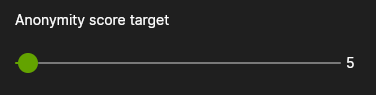 Wallet Settings Anonymity score target