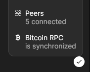 Status Icon Bitcoin RPC